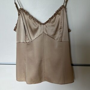 Women’s Silk Cami in Golden Beige color, Size 4